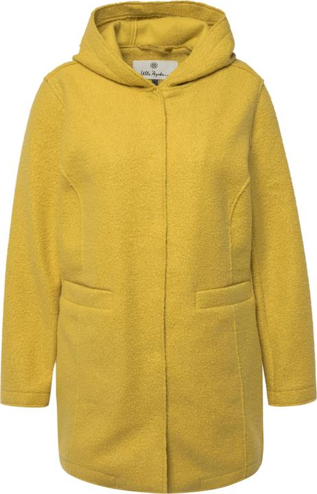 Actual product image Ulla Popken Hooded Curly Wool Look Snap Front Jacket