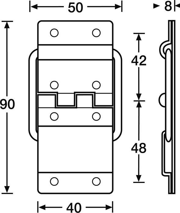 Immagine prodotto Werkstarck Cerniera con freno, 90/40 mm acciaio zin