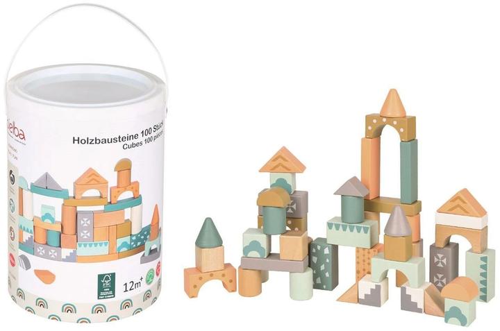 Spielba Wooden bricks 100 pieces