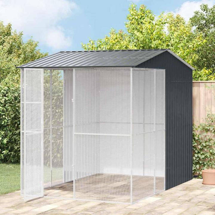 VidaXL Voliere Anthrazit 215x310x247 cm Stahl