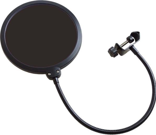 Actual product image keepdrum MS089SV Silver Microphone Spider with Pop Shield