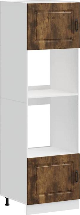 Actual product image VidaXL Range cooker wall units 2 pcs. Lucca smoked oak engineered wood (60 x 57 x 207 cm)