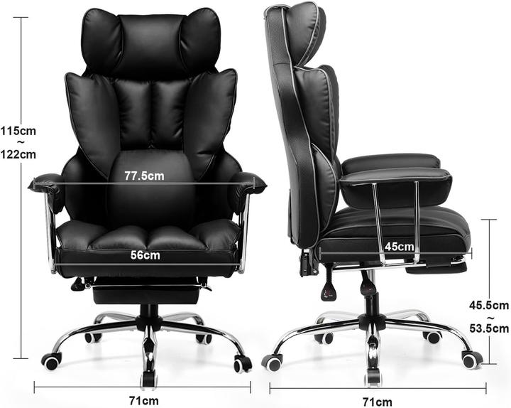 Image du produit Gtplayer Ergonomischer Gaming Stuhl GT200 mit Fussstütze