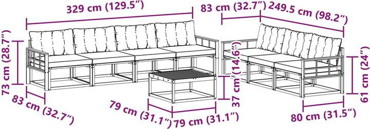Produktbild vidaXL Outdoor-Sofa