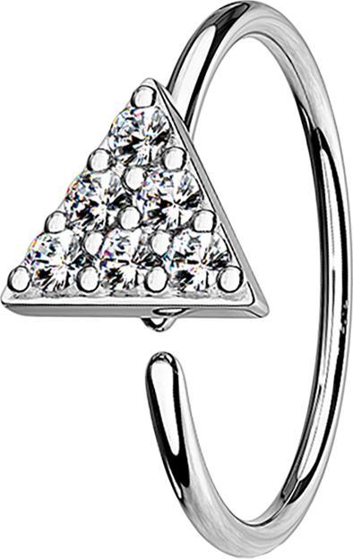 Immagine prodotto Star Piercing Anello micro piercing in argento con triangolo e cristallo (Ottone)