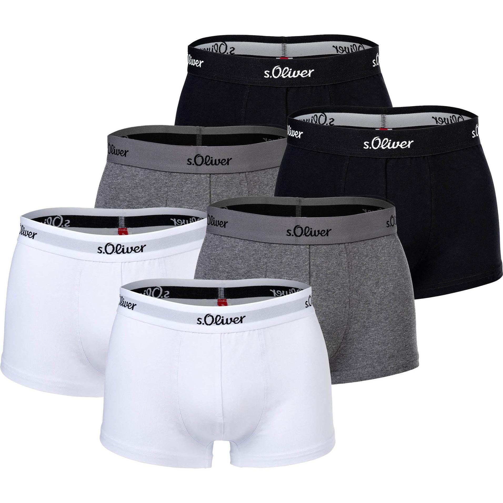 S.Oliver, Herren, Unterhosen, Boxershort Casual Stretch, Mehrfarbig, (XXL, 6er Pack)