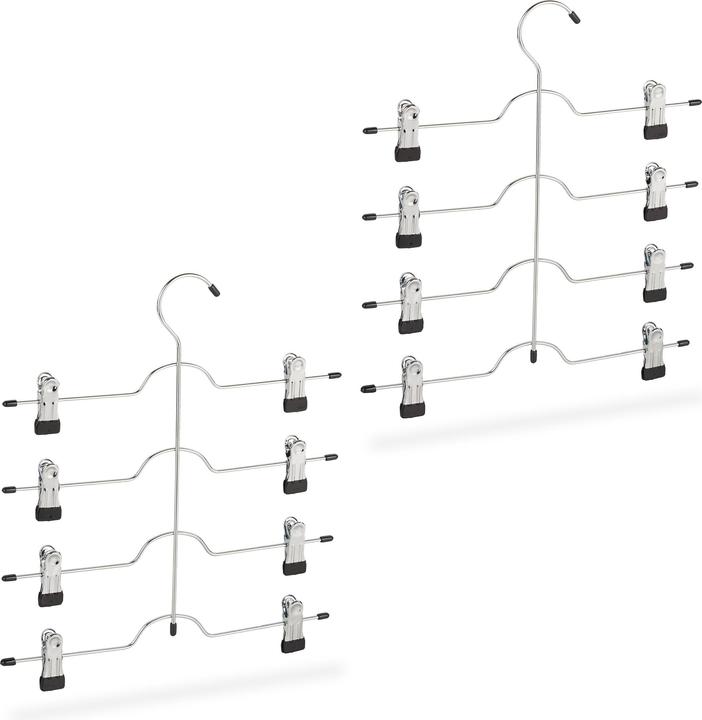 Actual product image Relaxdays Multi Clothes Hanger Set of 2, Clips (2 x)