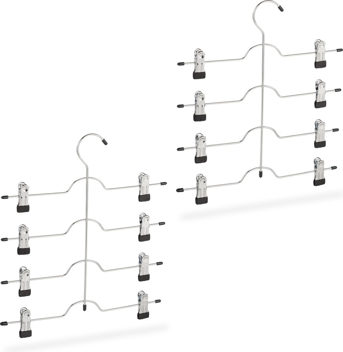 Actual product image Relaxdays Multi Clothes Hanger Set of 2, Clips (2 x)