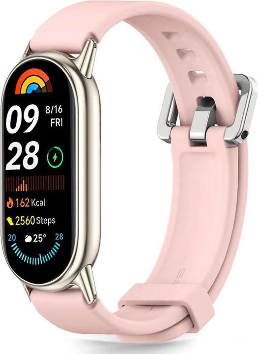 Image du produit 4Kom Tech-Protect IconBand Classic Strap für Xiaomi Smart Band 8 / 9 / 10 / NFC - Rosa (100% silicone)