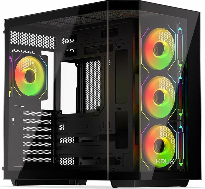 Produktbild Krux Empero (schwarz, Tempered Glass x 2) (ATX, mATX, Mini-ITX)