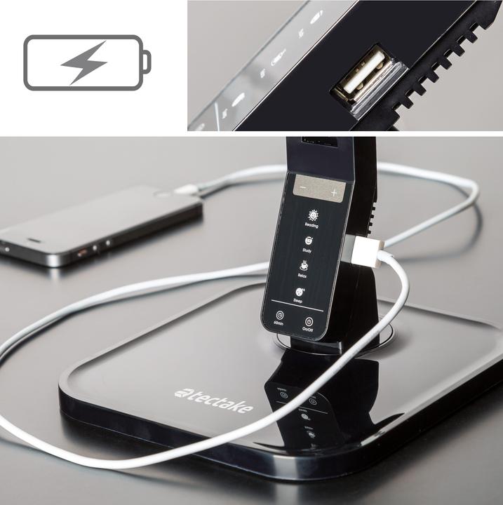 Produktbild tectake Schreibtischlampe, LED, dimmbar, klappbar, 14W