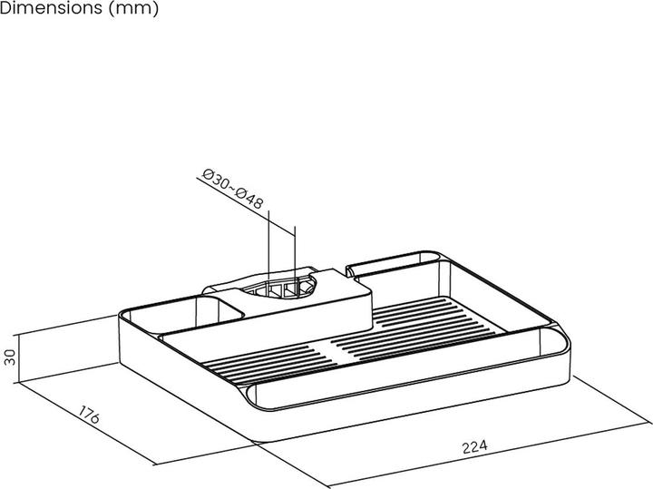 Actual product image Value Pole Mounted Storage Shelf