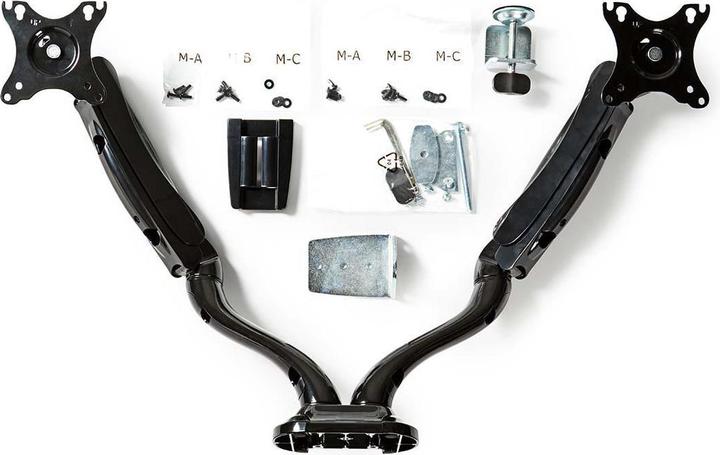 Actual product image Nedis Desk Monitor Mount - Dual Monitor Arm (10"-32") (32")