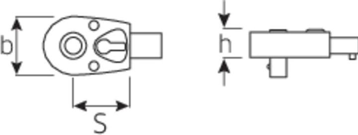 Produktbild Stahlwille Einsteckknarre 3/8 (10 mm) 725 (3/8", 100 Nm)
