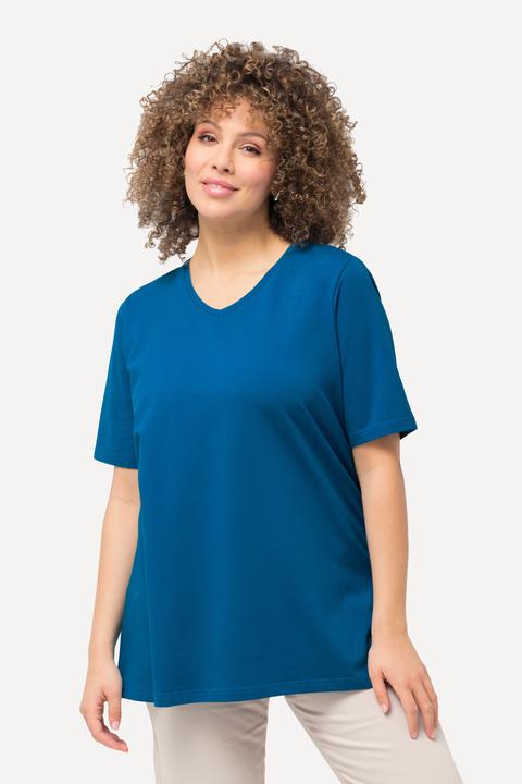 Produktbild Ulla Popken T-Shirt, A-Linie, V-Ausschnitt, Halbarm (58)