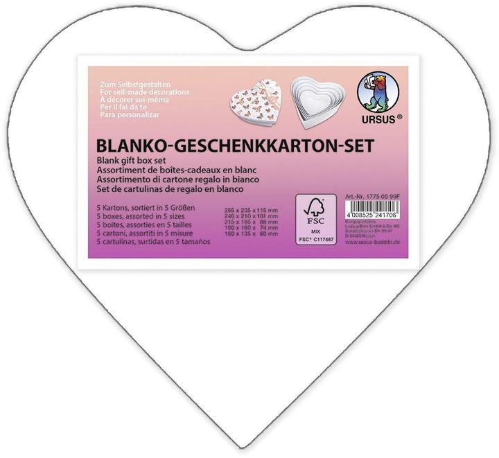 Actual product image Ursus Blank gift card.heart.gr.1775-00-99F (5x)