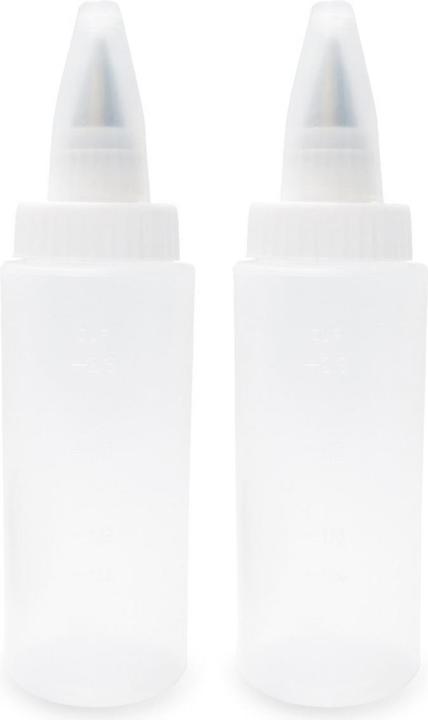 Actual product image ScrapCooking Set of 2 squeeze bottles with 2 piping nozzles for icing (Decorating bottle, 185 ml)