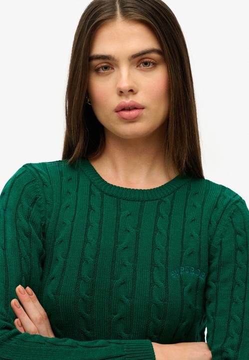 Produktbild Superdry Feinstrickpullover mit Zopfdesign, Rundhalsausschnitt, Damen (M)