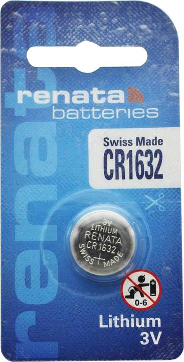 Renata CR1632 Lithium Batterie 3 Volt 137mAh IEC CR1632, Batterie für Garmin vivofit 3 (1 Stk., CR1632, 137 mAh)