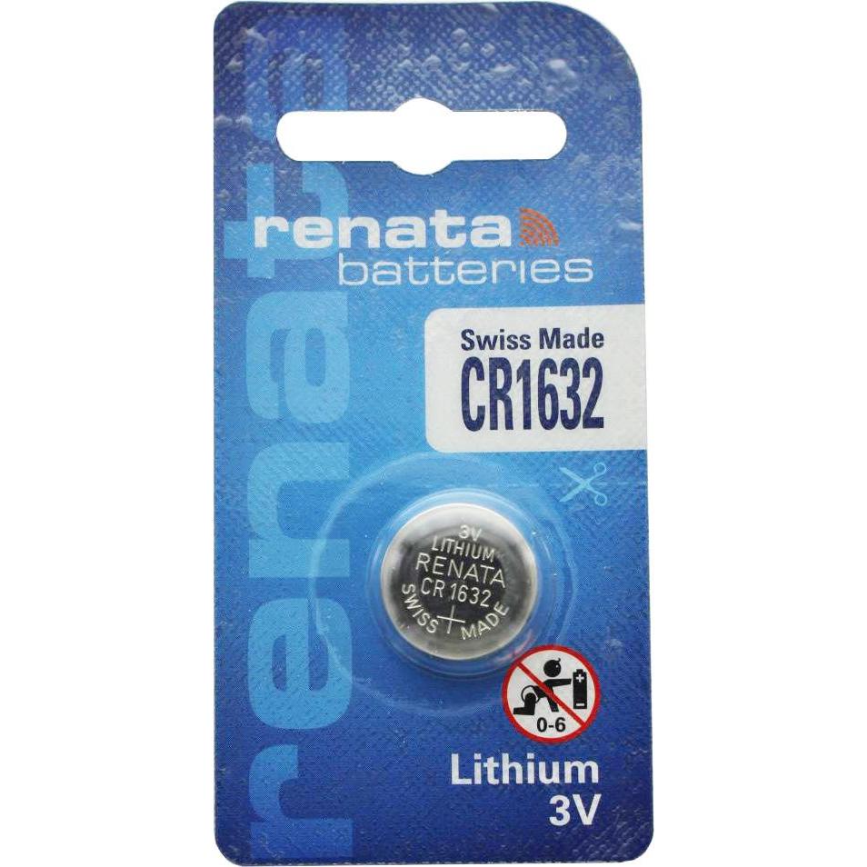 Renata CR1632 Lithium Batterie 3 Volt 137mAh IEC CR1632, Batterie für Garmin vivofit 3 (1 Stk., CR1632, 137 mAh), Batter...