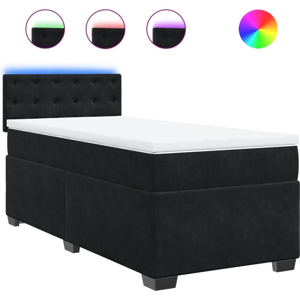 Thumbnail - VidaXL, Bett, Boxspringbett mit Matratze Samt (90 x 190 cm)