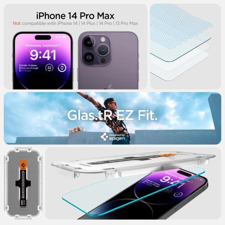 Produktbild Spigen Glas.tR EZ Fit (2 Stk., Apple iPhone 14 Pro Max)