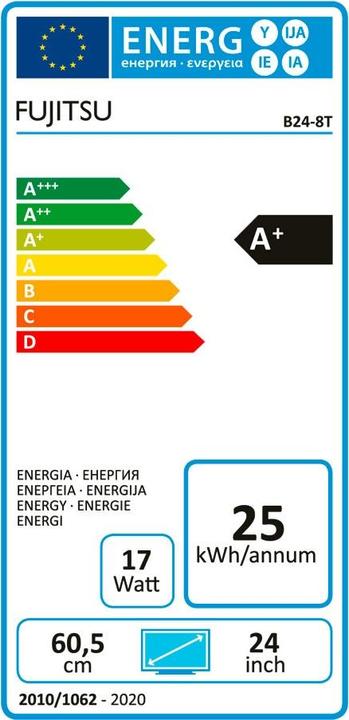 Energie-Label Fujitsu E24-8 TS Pro (1920 x 1080 Pixel, 23.80")