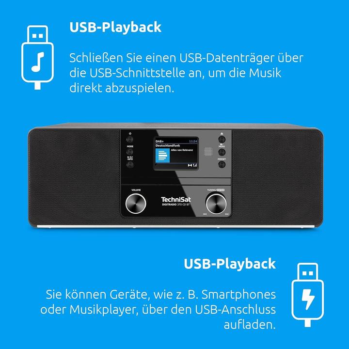 Actual product image TechniSat DAB+ Radio DigitRadio 370 CD BT (DAB+, FM, Bluetooth)