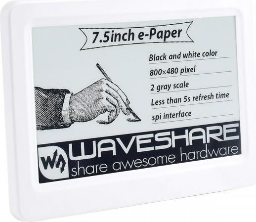 Image du produit WaveShare Écran e-Ink / e-Papier 7.5inch passif alimenté par NFC