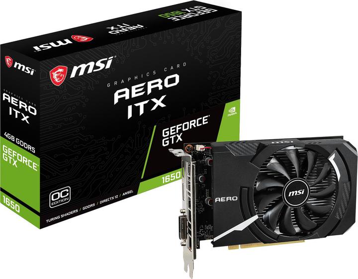 Actual product image MSI GeForce GTX 1650 AERO ITX 4G OC (4 GB)