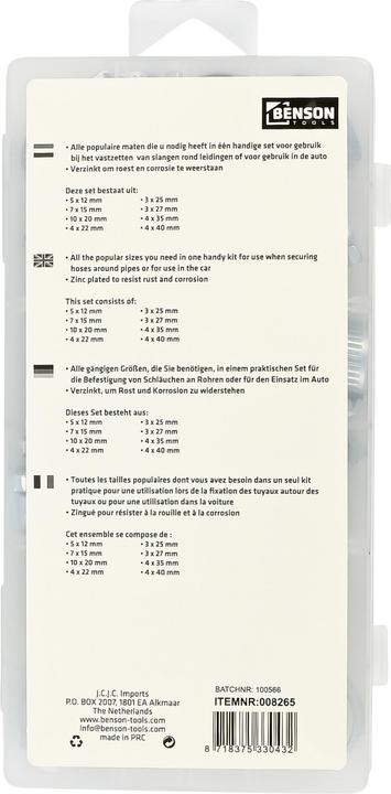Actual product image Benson Hose clamp set 40 pieces (Set)