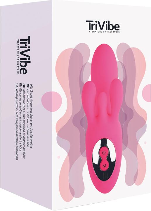 Image du produit FeelzToys Vibromasseur TriVibe G-Spot avec stimulation clitoridienne et labiale rose