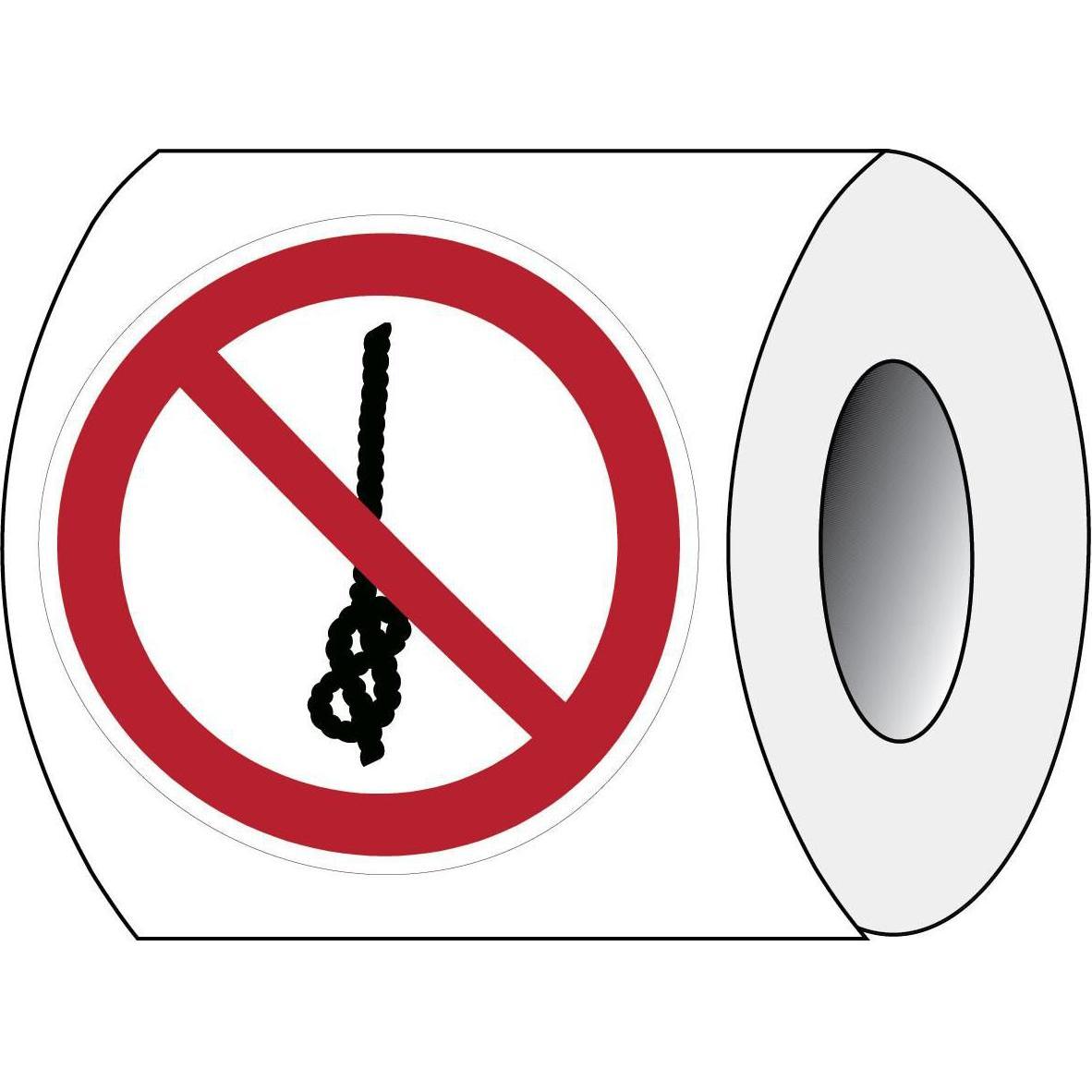 Brady, Etiketten, ISO 7010 PIC P030 B-7541 ISO Sicherheitskennzeichnung - Knoten verboten Laminierter Polye