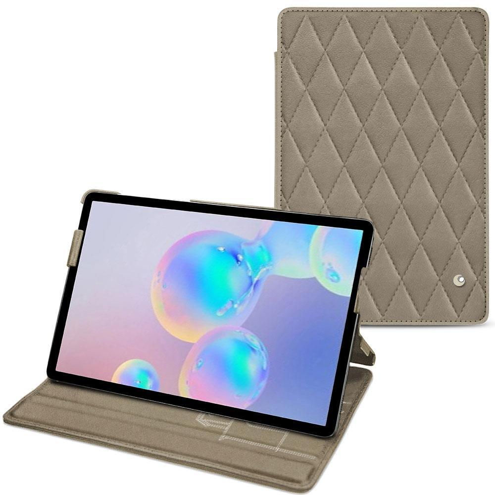 Noreve Lederschutzhülle horizontal (Galaxy Tab S6), Tablet Hülle, Beige