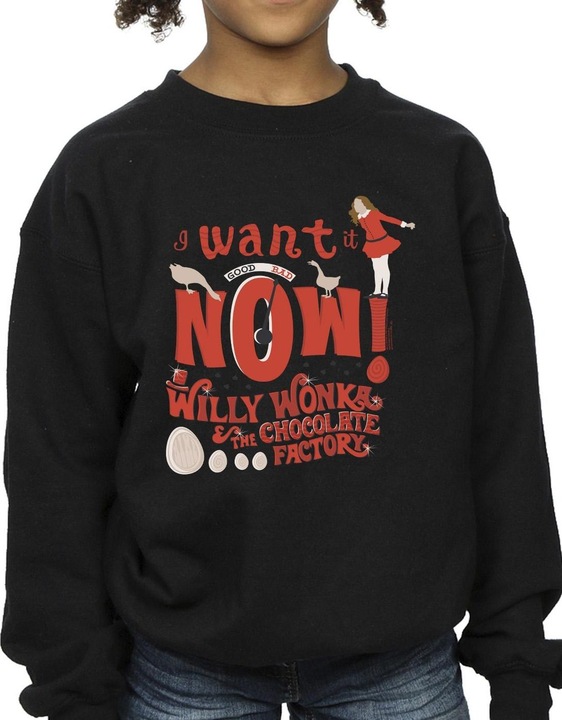 Immagine prodotto Willy Wonka & the Chocolate Factory Verruca Salt I Want It Now Felpa Ragazze (104)