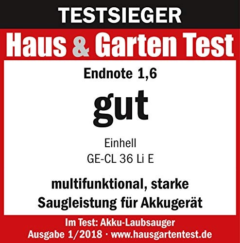 Produktbild Einhell GE-CL 36 Li E Solo (Akkubetrieb, Laubsauger-& bläser, Laubbläser, Laubsauger)