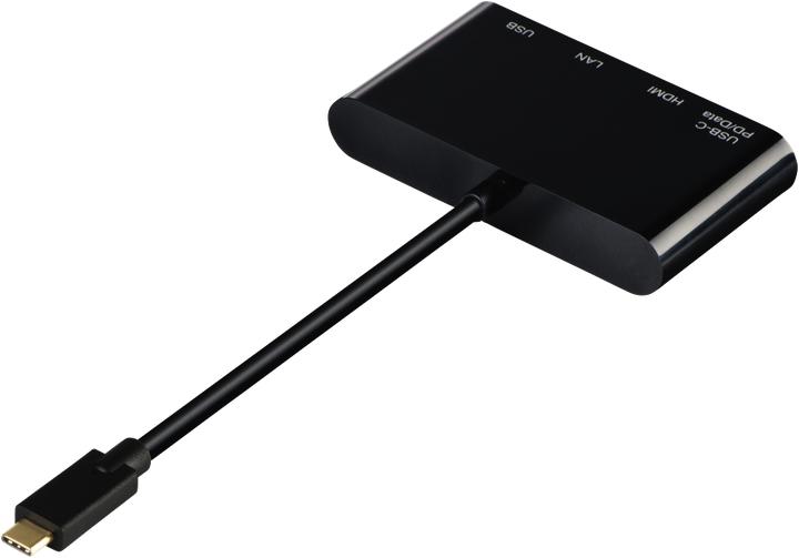 Produktbild Hama 4in1-USB-C zu (Ethernet / Lan, HDMI, USB 2.0, USB Typ-C)