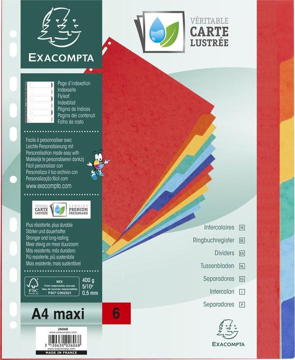 Produktbild Exacompta Blanko-Register - Karton