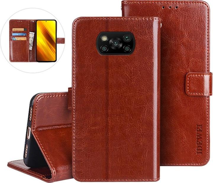 Produktbild Cover-Discount Xiaomi Poco X3 - Leder Etui Hülle braun (Xiaomi Poco X3)