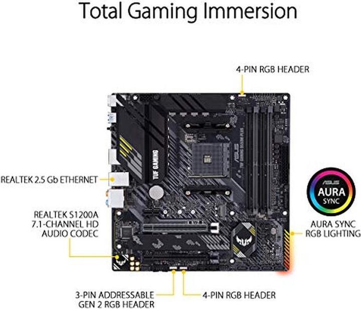 Actual product image ASUS TUF GAMING B550M-PLUS (AM4, AMD B550, mATX)