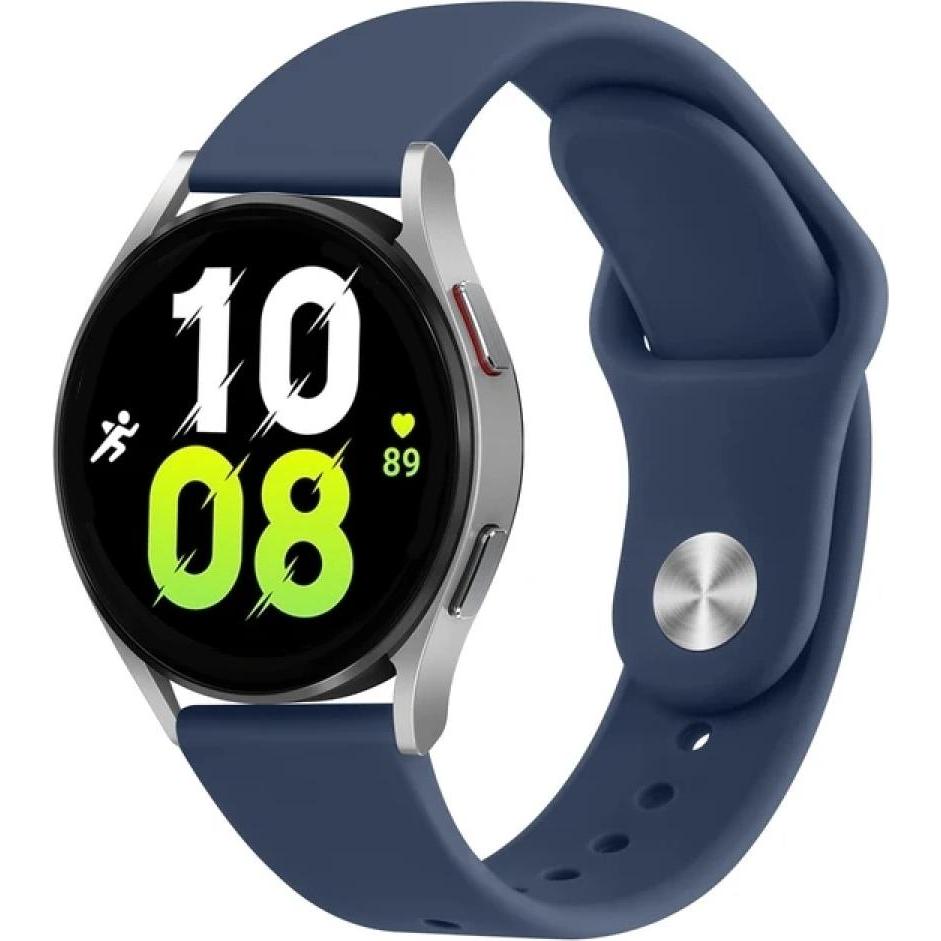 Thumbnail - Screenguard Silicone Strap Sportarmband (Silikon, Galaxy Watch 5 (40mm)), Uhrenarmband, Blau