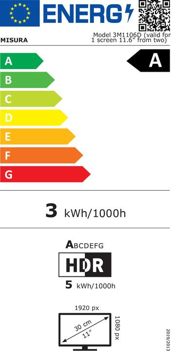 Energie-Label Misura 3M1106D (1920 x 1080 Pixel, 11.60")
