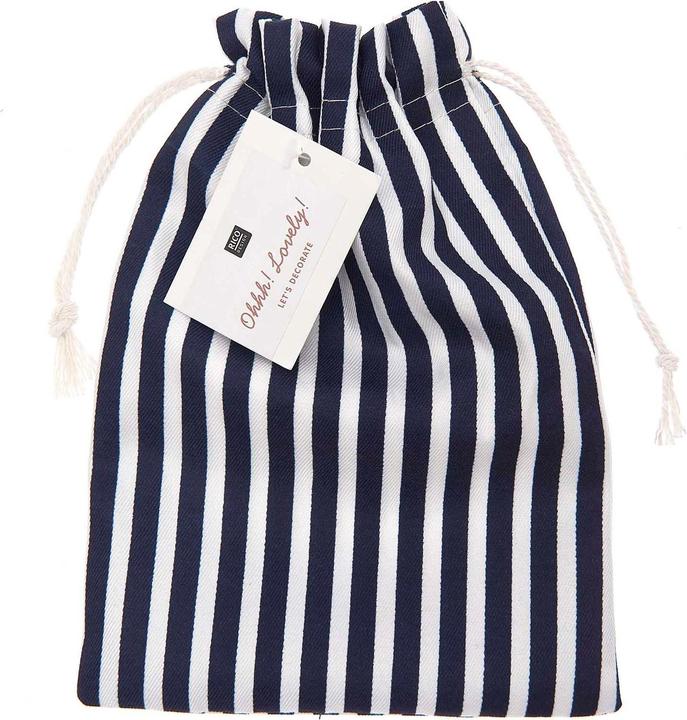 Rico Design Geschenktasche 15 x 20 cm 1 Stück, Blau/Weiss (Geschenktüte, 1 x)