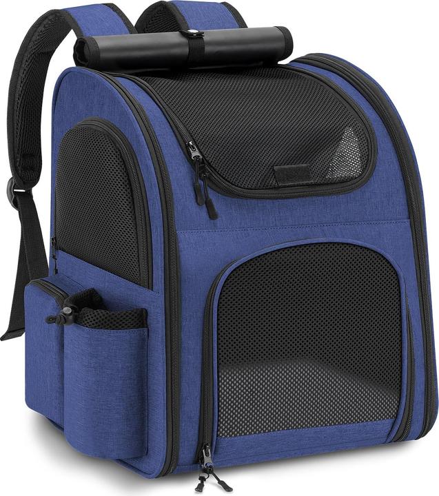 Produktbild Markenlos Hunderucksack bis 10kg mit Netzfenster (Hund, Katze, Atmungsaktiv, Faltbar)