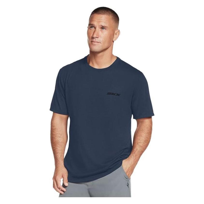Skechers, Mannen, Sportief Shirt, Dri-Release Skx Tee M1TS274-Nvy - M (M), Blauw, M