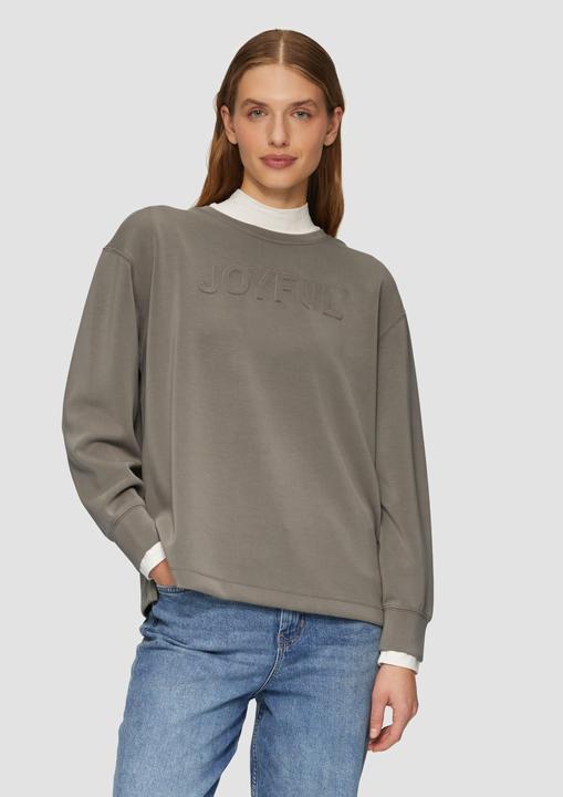 Produktbild S.Oliver Sweatshirt Scuba-Sweatshirt aus Modalmix mit 3D-Schriftzug (42)