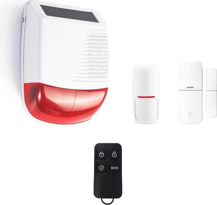 LifeBox Solar-Powered Outdoor Alarm Set for Garage and Construction Site Security