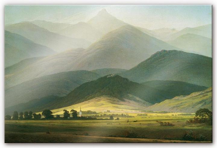 Actual product image Trenddeko Friedrich - mountain landscape (60 x 40 cm)