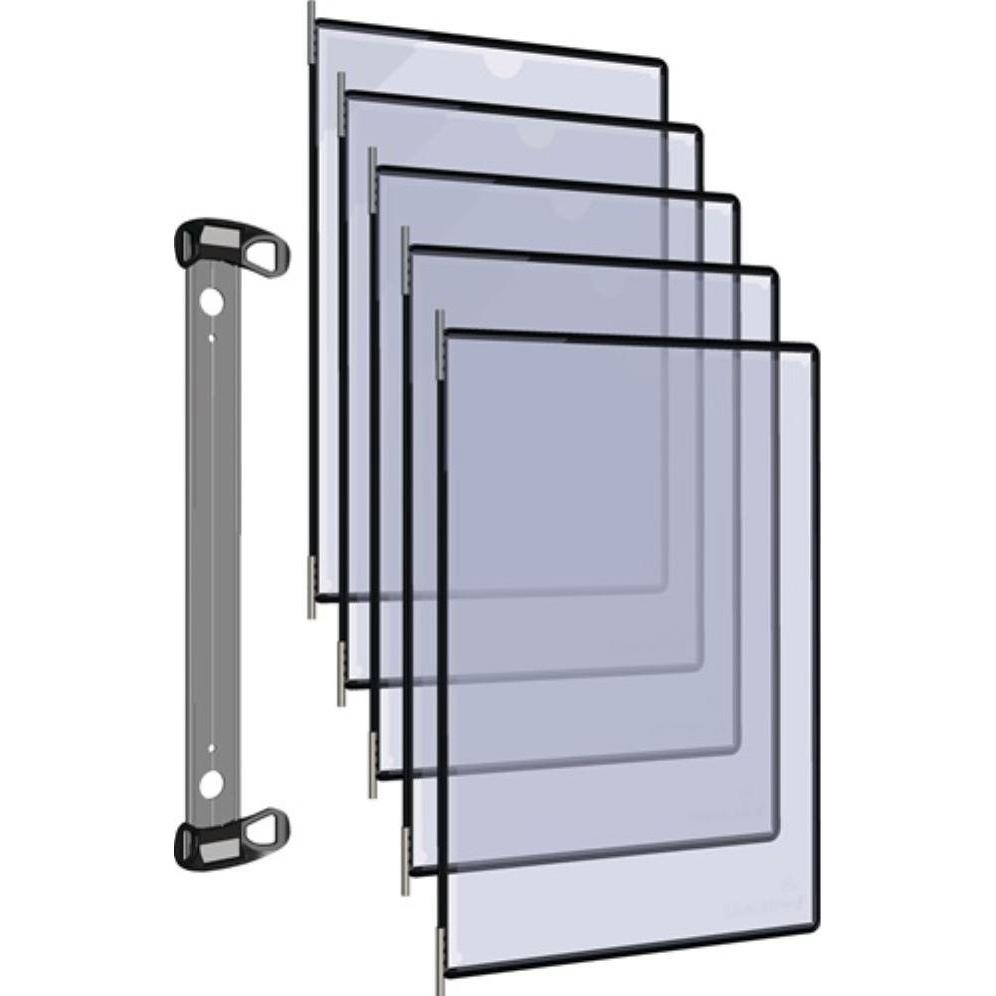 Thumbnail - Tarifold, Informationsschild, Wandelement PRO 920304 A4 5Tafeln PVC sw