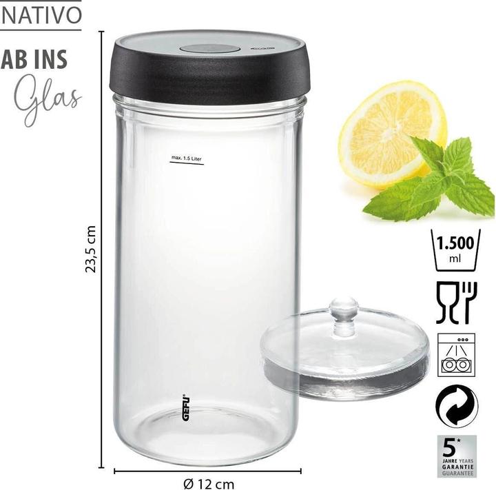 Actual product image GEFU NATIVO fermentation jar, 1.5 l (1 pcs., 1.50 l)
